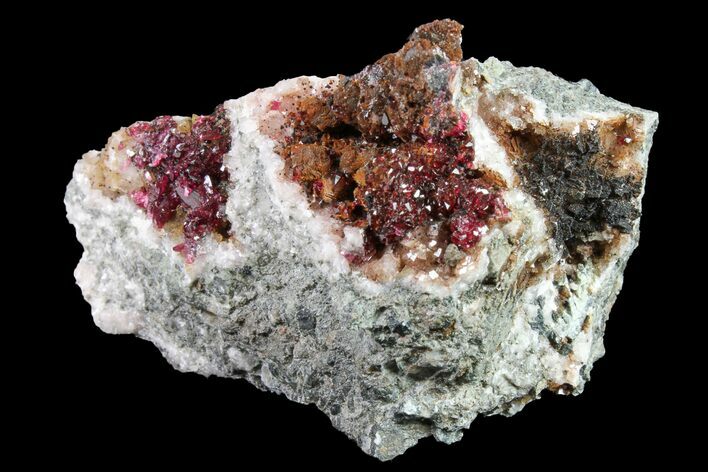 Roselite Crystal Cluster on Dolomite - Morocco #159413